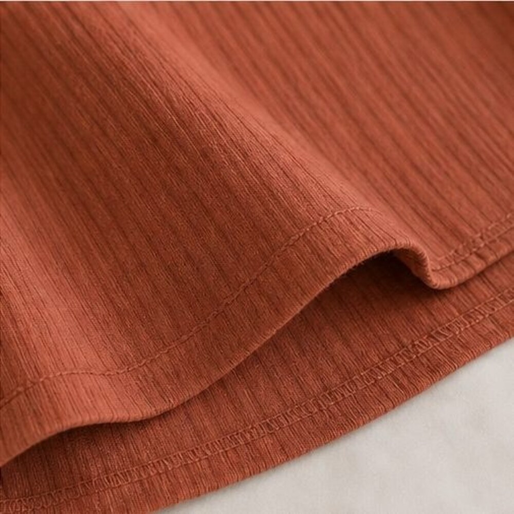 Rust Wrap Blouse - Picture 6 of 6